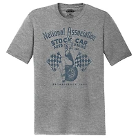 Men's  Gray NASCAR Stock Car Auto Racing Tri-Blend T-Shirt