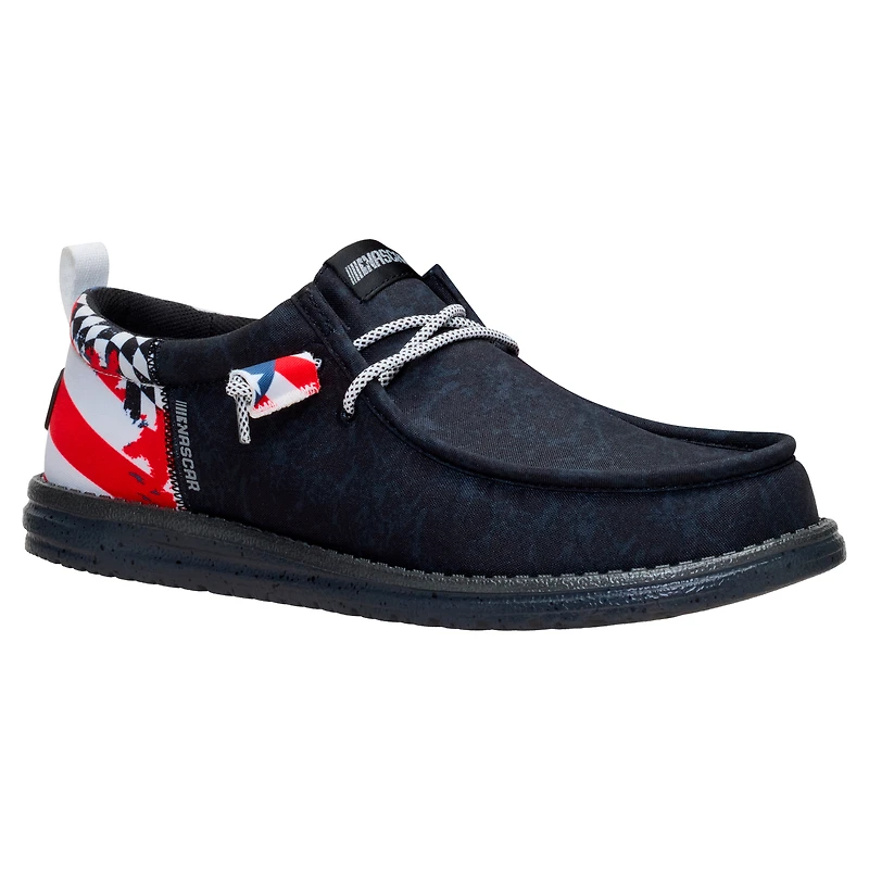 Men's Hey Dude x NASCAR Black 2026 Wally Funk Merica
