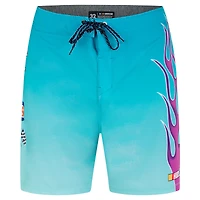 Men's Hurley Aqua NASCAR Phantom-Eco Flames 18'' Boardshort