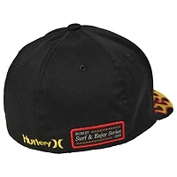 Casquette Hurley noire pour homme, motif NASCAR, mélange de matières, flexible