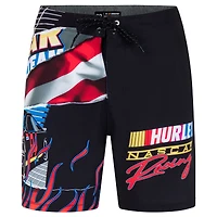 Men's Hurley Black NASCAR Phantom-Eco Racing 20'' Boardshort