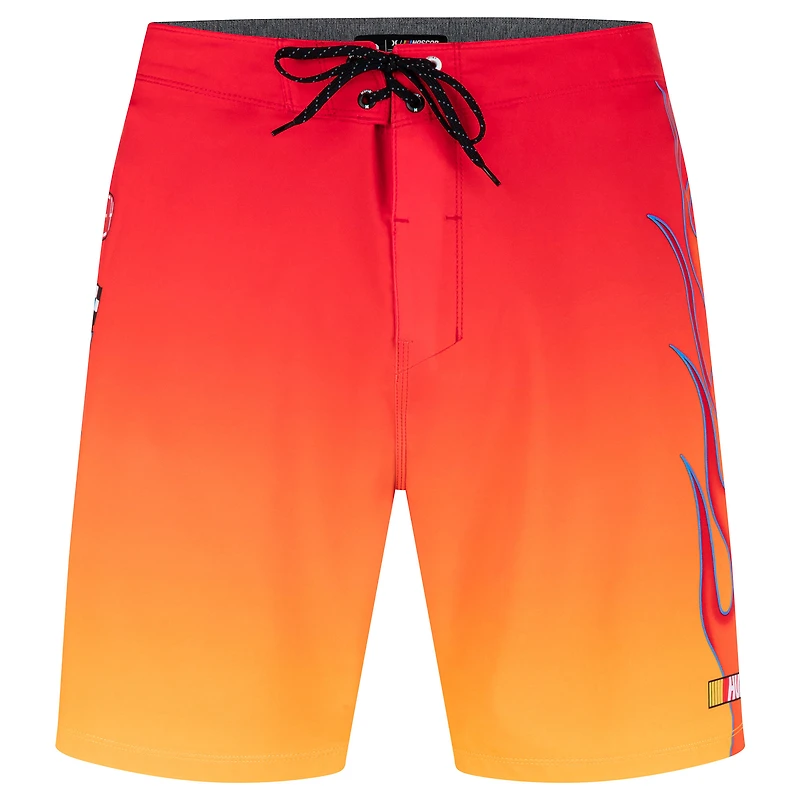 Short de bain Hurley Red NASCAR Phantom-Eco Flames 18'' pour homme