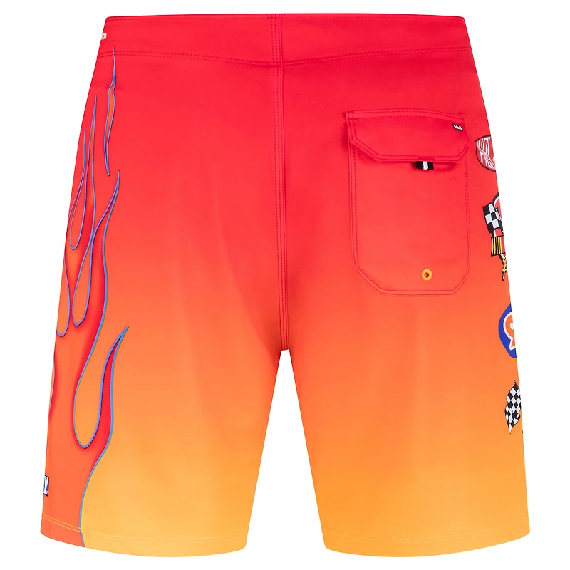 Short de bain Hurley Red NASCAR Phantom-Eco Flames 18'' pour homme
