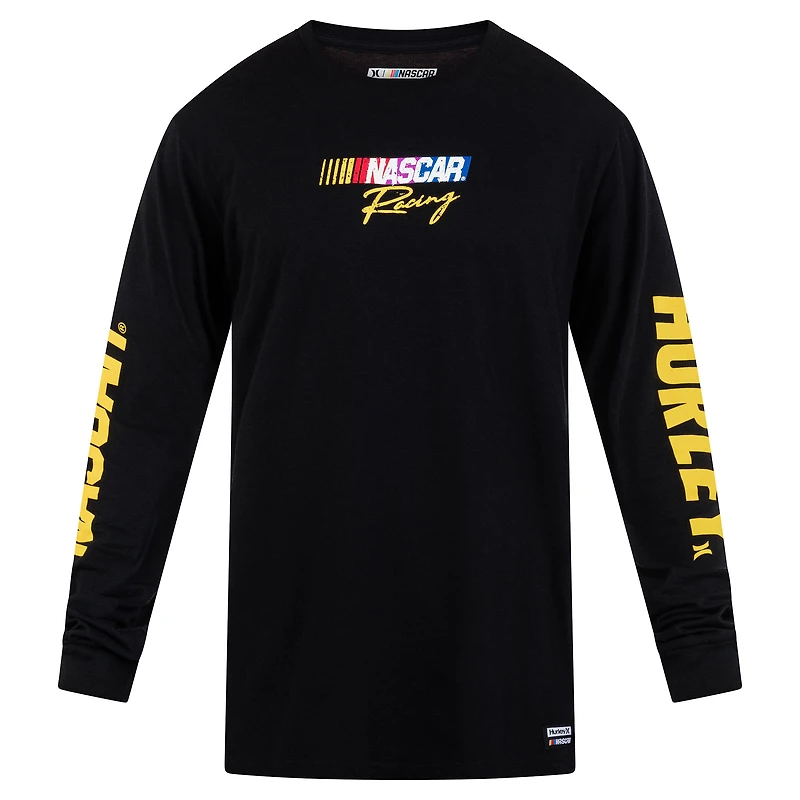 Men's Hurley x Everday Black NASCAR Everyday Faster Long Sleeve T-Shirt