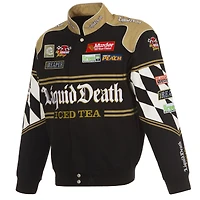 Men's JH Design Black NASCAR Liquid Death Full-Snap Twill Uniform Jacket