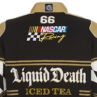 Veste d'uniforme en sergé à boutons-pression NASCAR Liquid Death noire JH Design pour homme