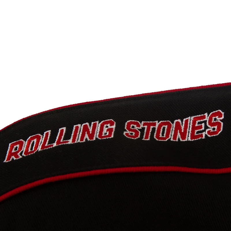 Men's JH Design Black Rolling Stones x NASCAR Full-Snap Twill Racing Jacket