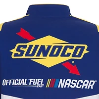 Men's JH Design  Royal/Yellow NASCAR Sunoco Full-Snap Twill Uniform Jacket
