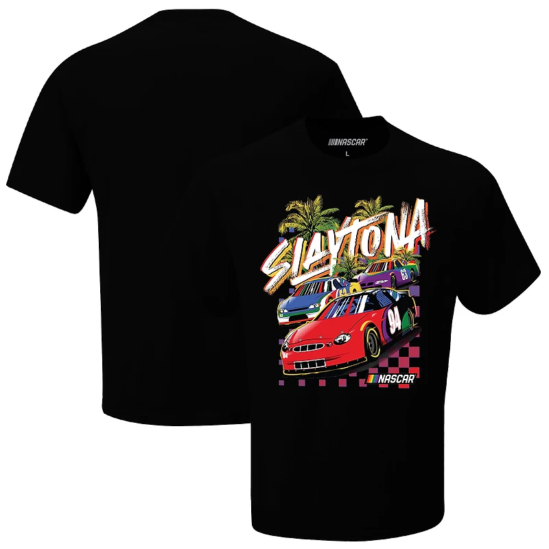 T-shirt NASCAR noir Slaytona pour homme