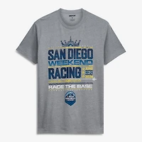 T-shirt homme NASCAR gris chiné « Course à San Diego »
