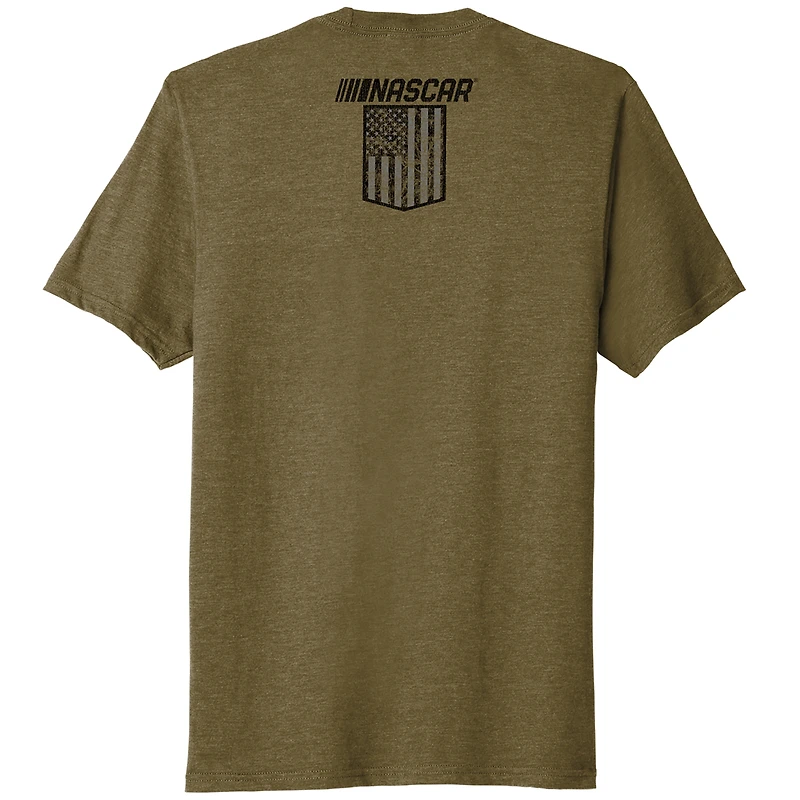 Men's NASCAR Heather Green Flag T-Shirt