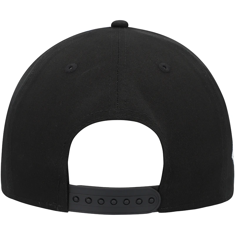 Men's New Era Black/Scarlet NASCAR 9FORTY A-Frame Trucker Snapback Hat