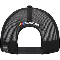 Men's New Era  Black/White NASCAR 9FORTY A-Frame Trucker Snapback Hat