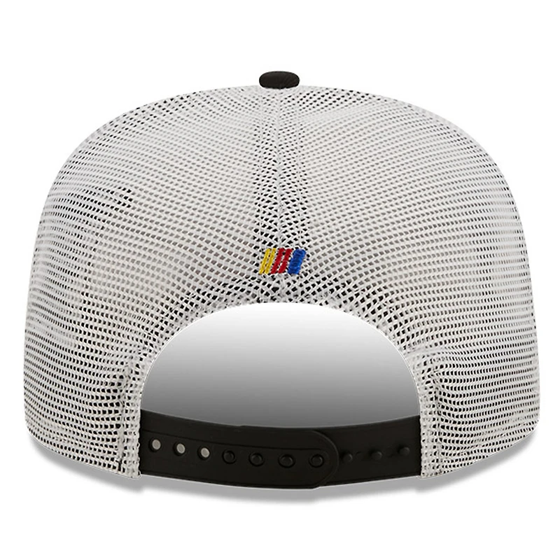 Men's New Era Black/White NASCAR Golfer Snapback Adjustable Hat