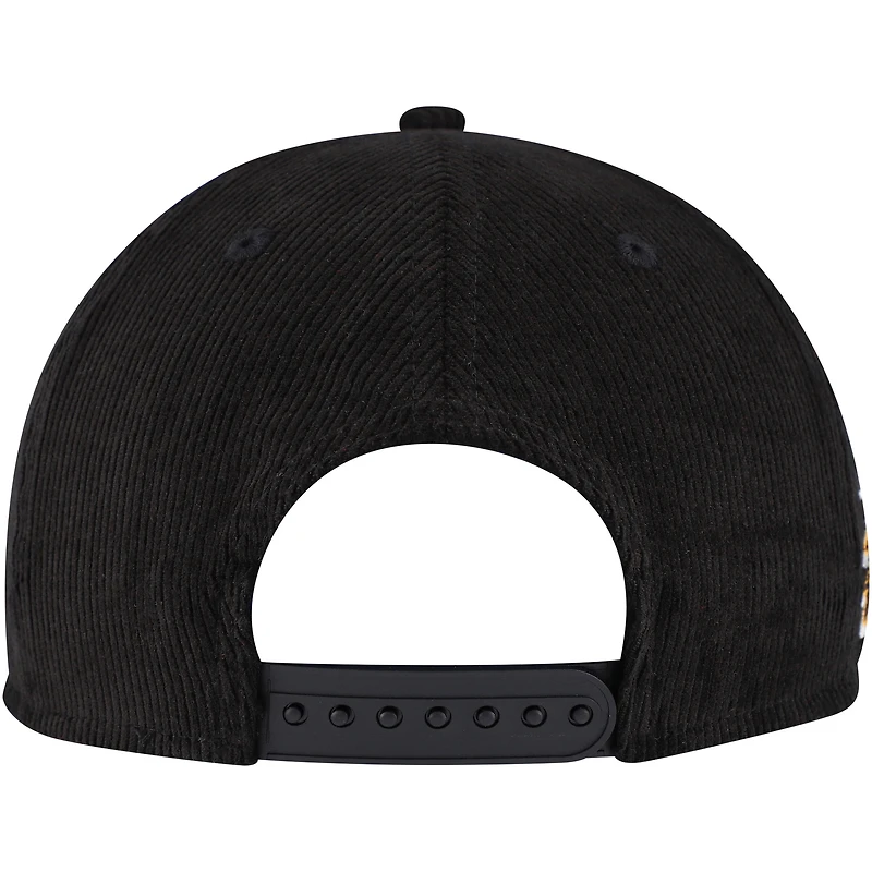 Men's New Era Black Bristol Motor Speedway Volunteer 500 Retro Cord Golfer Adjustable Hat