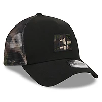 Men's New Era  Black NASCAR  Camo 9FORTY A-Frame Trucker Adjustable Hat