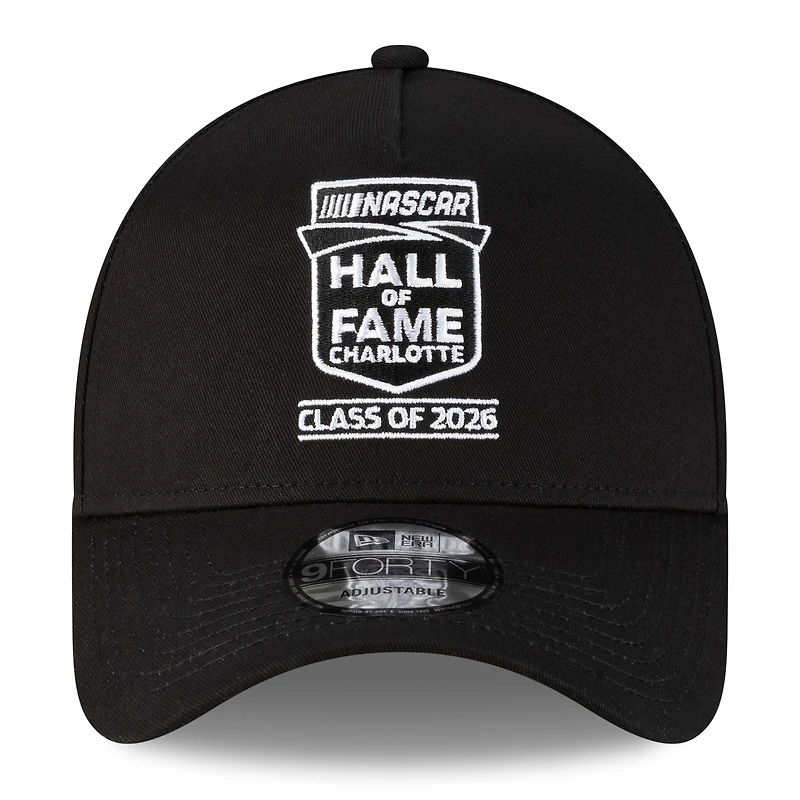 Men's New Era Black NASCAR Hall of Fame Class of 2026 9FORTY A-Frame Adjustable Hat
