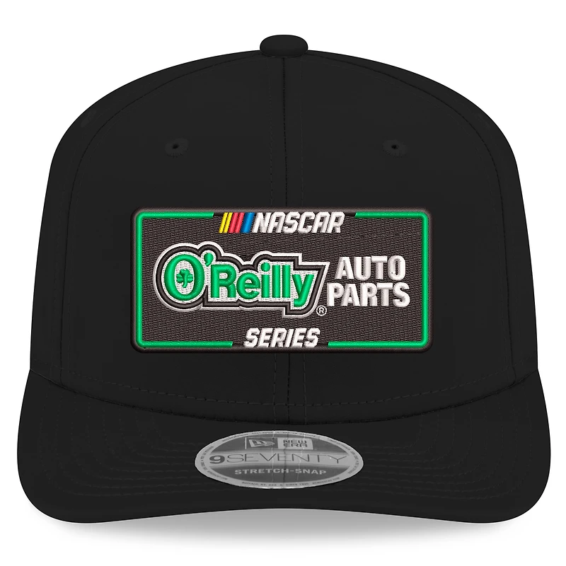 Casquette New Era anthracite pour homme, série NASCAR O'Reilly Auto Parts 9SEVENTY à fermeture extensible