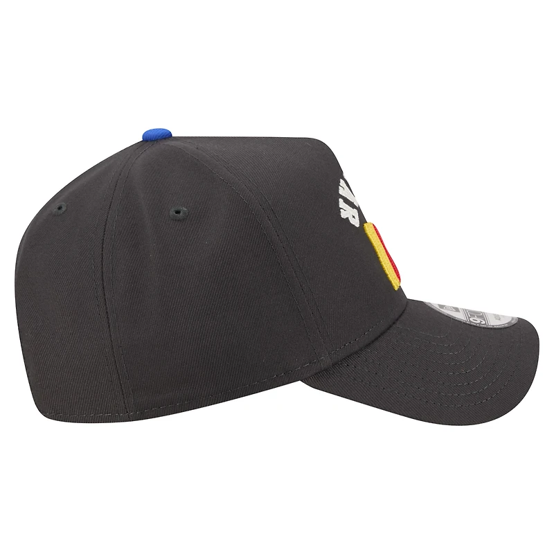 Men's New Era Black NASCAR Upside-Down Chain Stitch A-Frame 9FORTY Adjustable Hat