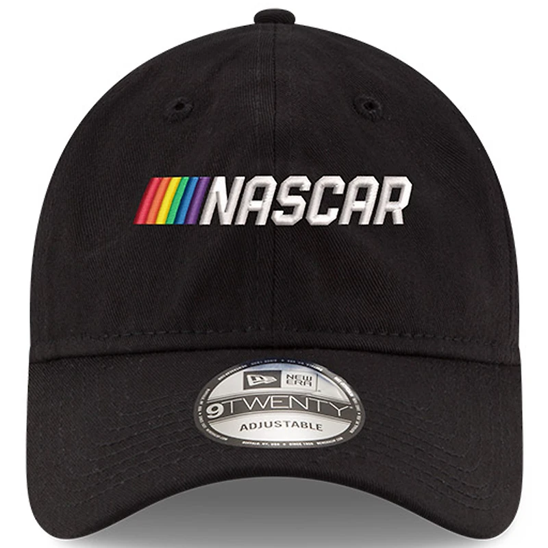Casquette réglable NASCAR Wordmark Pride 9TWENTY New Era pour homme, noire