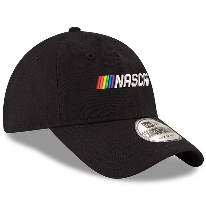 Casquette réglable NASCAR Wordmark Pride 9TWENTY New Era pour homme, noire