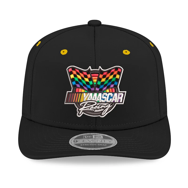 Men's New Era Black NASCAR Yaaascar Pride 9SEVENTY Adjustable Hat