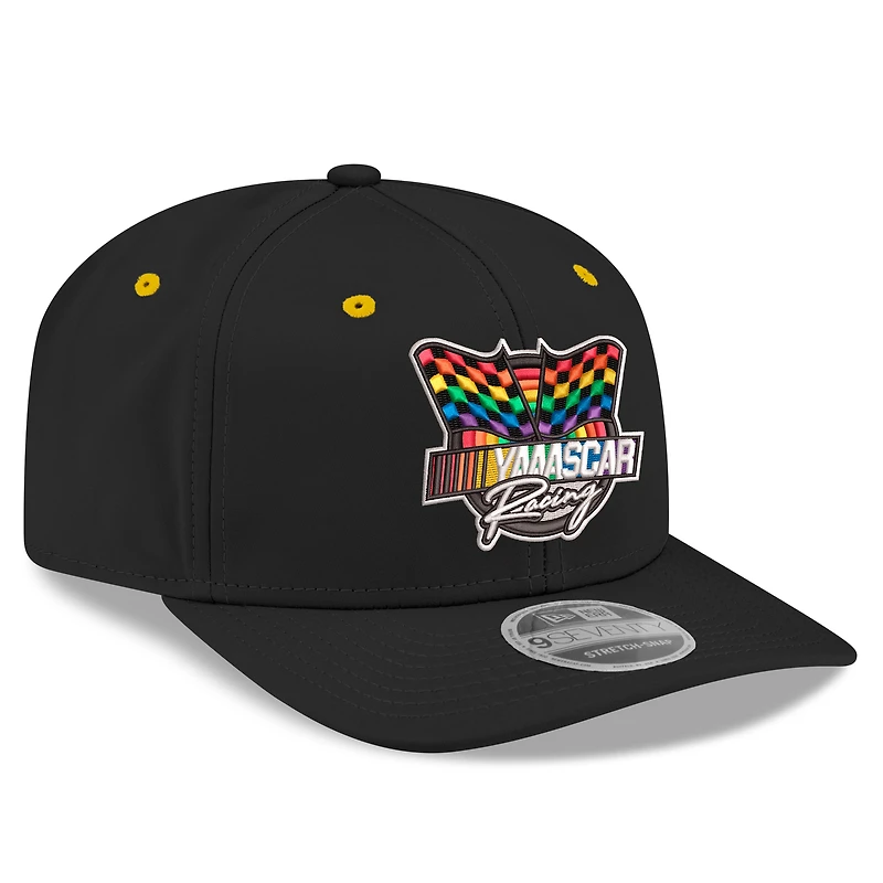Men's New Era Black NASCAR Yaaascar Pride 9SEVENTY Adjustable Hat