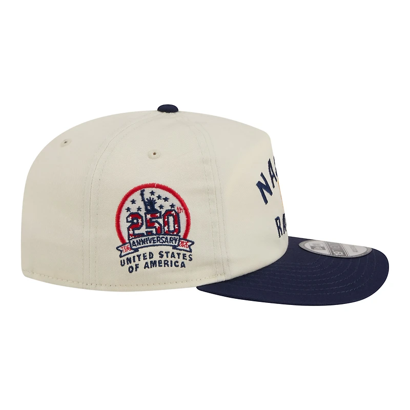 Men's New Era  Cream/Navy NASCAR Flag 19TWENTY Adjustable Hat