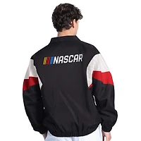 Men's Starter Black/Red NASCAR Yard Line Full-Zip Jacket