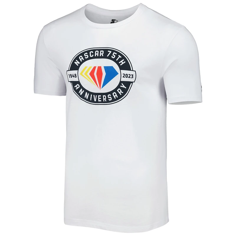 T-shirt Starter blanc avec logo NASCAR Prime Time pour homme