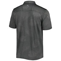 Men's Tommy Bahama Charcoal NASCAR Palm Coast Delray Frond IslandZone Polo