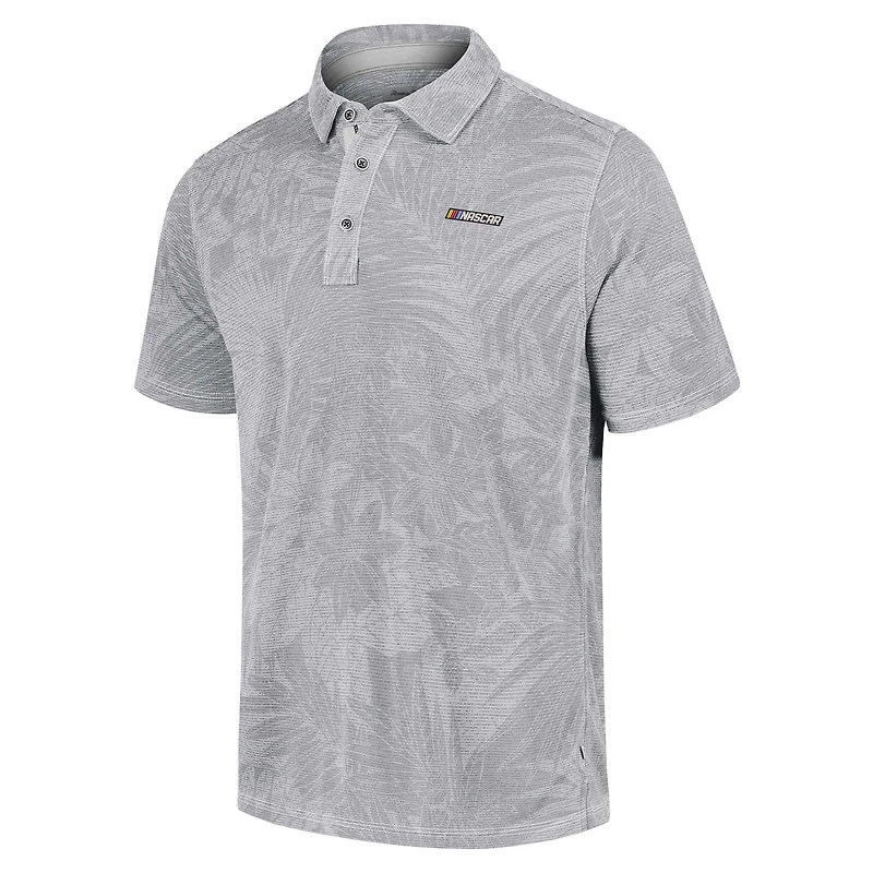 Polo Tommy Bahama gris NASCAR Santiago Paradise pour hommes