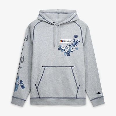 Men's Tommy Bahama  Heather Gray NASCAR Surf & Score Raglan Hoodie