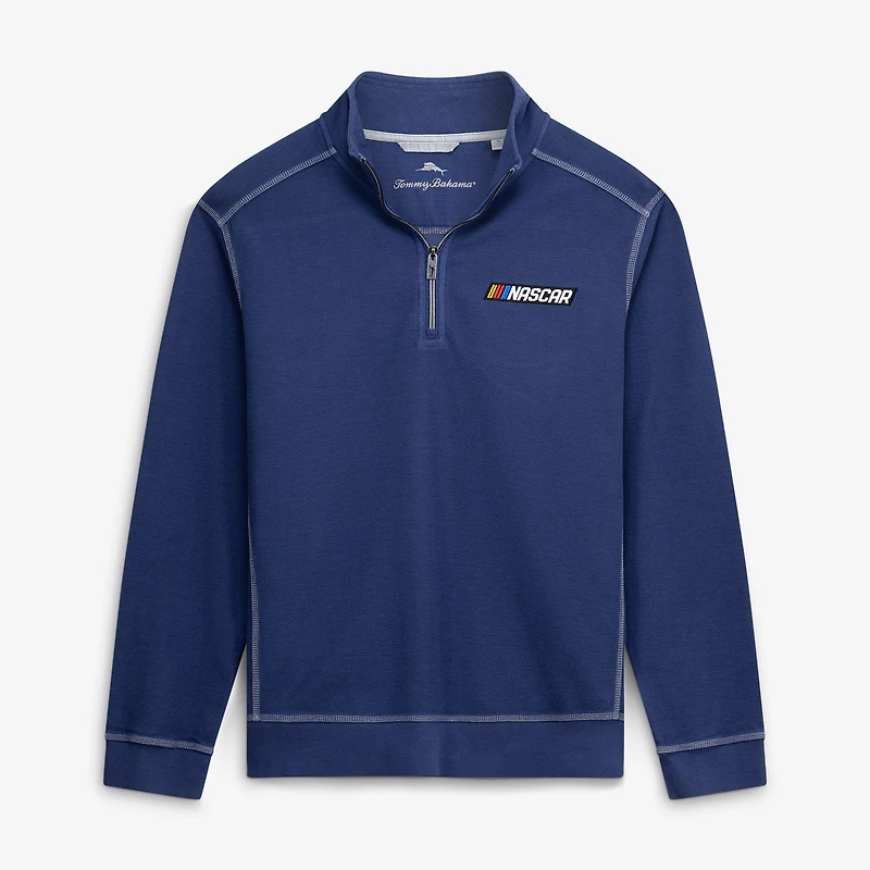 Men's Tommy Bahama Maroon NASCAR Montego Beach Half-Zip Pullover