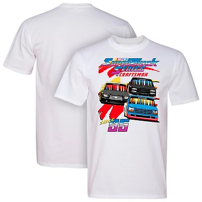 Men's White NASCAR Craftsmen Truck Series Retro Tri-Blend T-Shirt