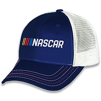 Unisex Checkered Flag Sports Blue NASCAR Trucker Adjustable Hat