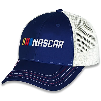 Unisex Checkered Flag Sports Blue NASCAR Trucker Adjustable Hat