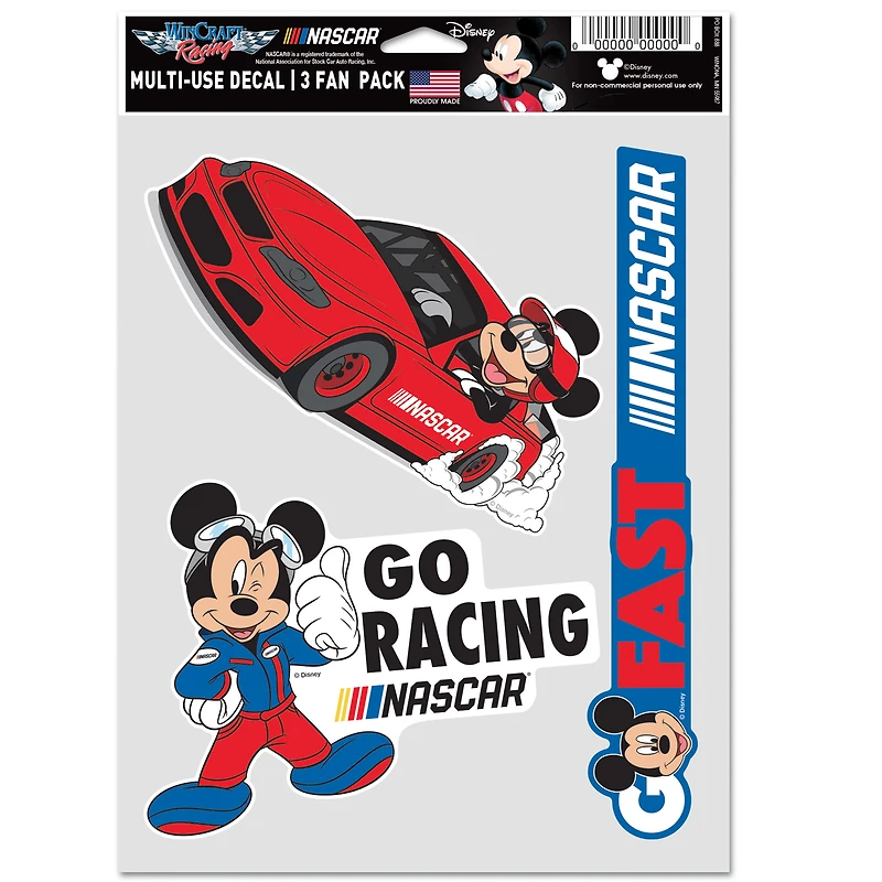 WinCraft NASCAR Merchandise Three-Piece Fan Decal Set