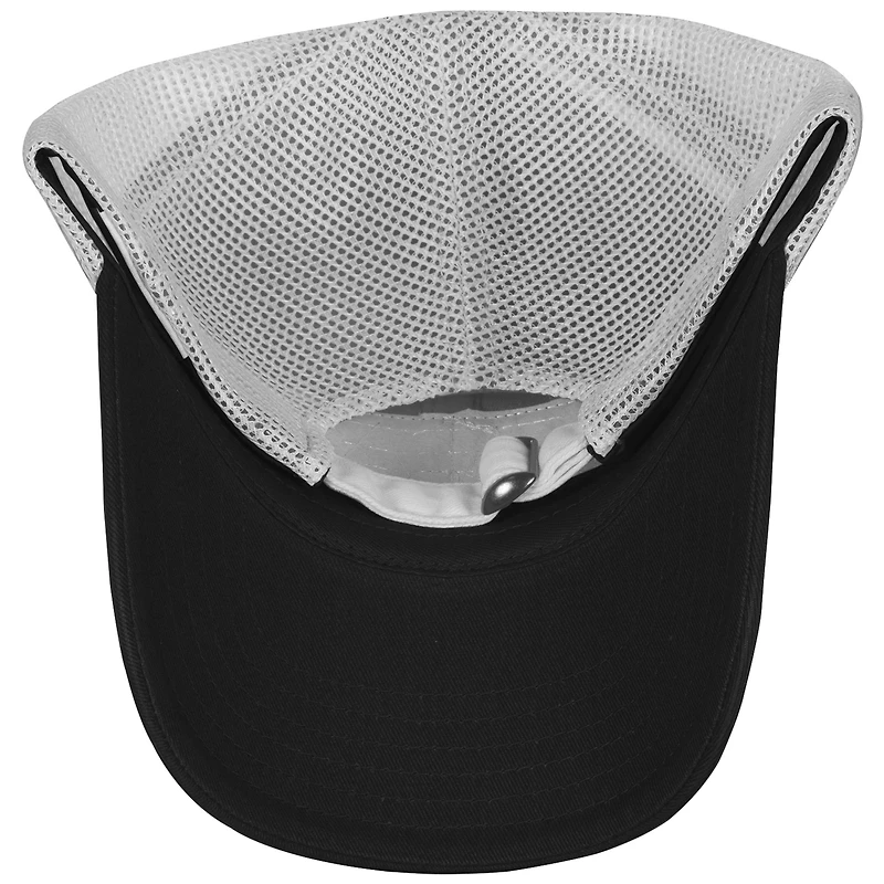 Casquette de camionneur ajustable NASCAR Pit Box grise/blanche à damier pour femme