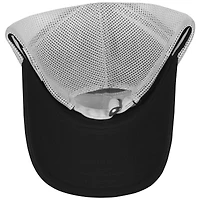 Casquette de camionneur ajustable NASCAR Pit Box grise/blanche à damier pour femme
