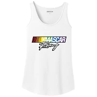 Débardeur à damier Sports White NASCAR Logo Pride pour femme