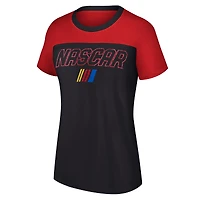 T-shirt à couleurs contrastées G-III 4Her by Carl Banks pour femme, noir NASCAR Merchandise Cheer