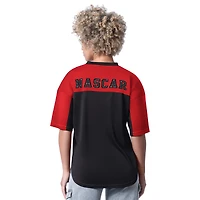 T-shirt col en V à strass G-III 4Her par Carl Banks pour femme, noir, motif NASCAR, Key Plan II