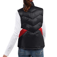 G-III 4Her par Carl Banks pour femme Noir NASCAR Merchandise Gilet matelassé polyvalent à fermeture éclair intégrale