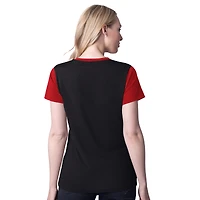 T-shirt à blocs de couleurs G-III 4Her par Carl Banks pour femme, motif coureur NASCAR noir