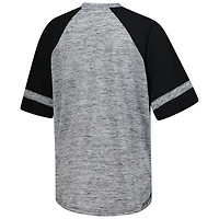 T-shirt à col en V raglan surdimensionné pour femme G-III 4Her par Carl Banks gris chiné NASCAR Hall of Fame