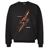 Sweat-shirt noir à imprimé éclair NASCAR pour femme de Girl Tribe Co.