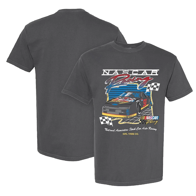 T-shirt blanc pour femme Girl Tribe Co. NASCAR Racing Speedway