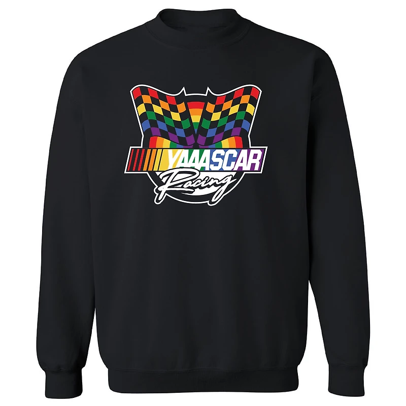 Women's NASCAR Black YAAASCAR Pride Pullover Sweatshirt