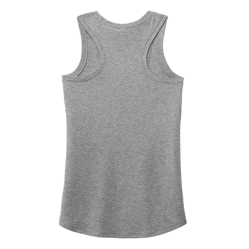Women's NASCAR Heather Gray Patriotic Racer Back Tri-Blend Tank Top